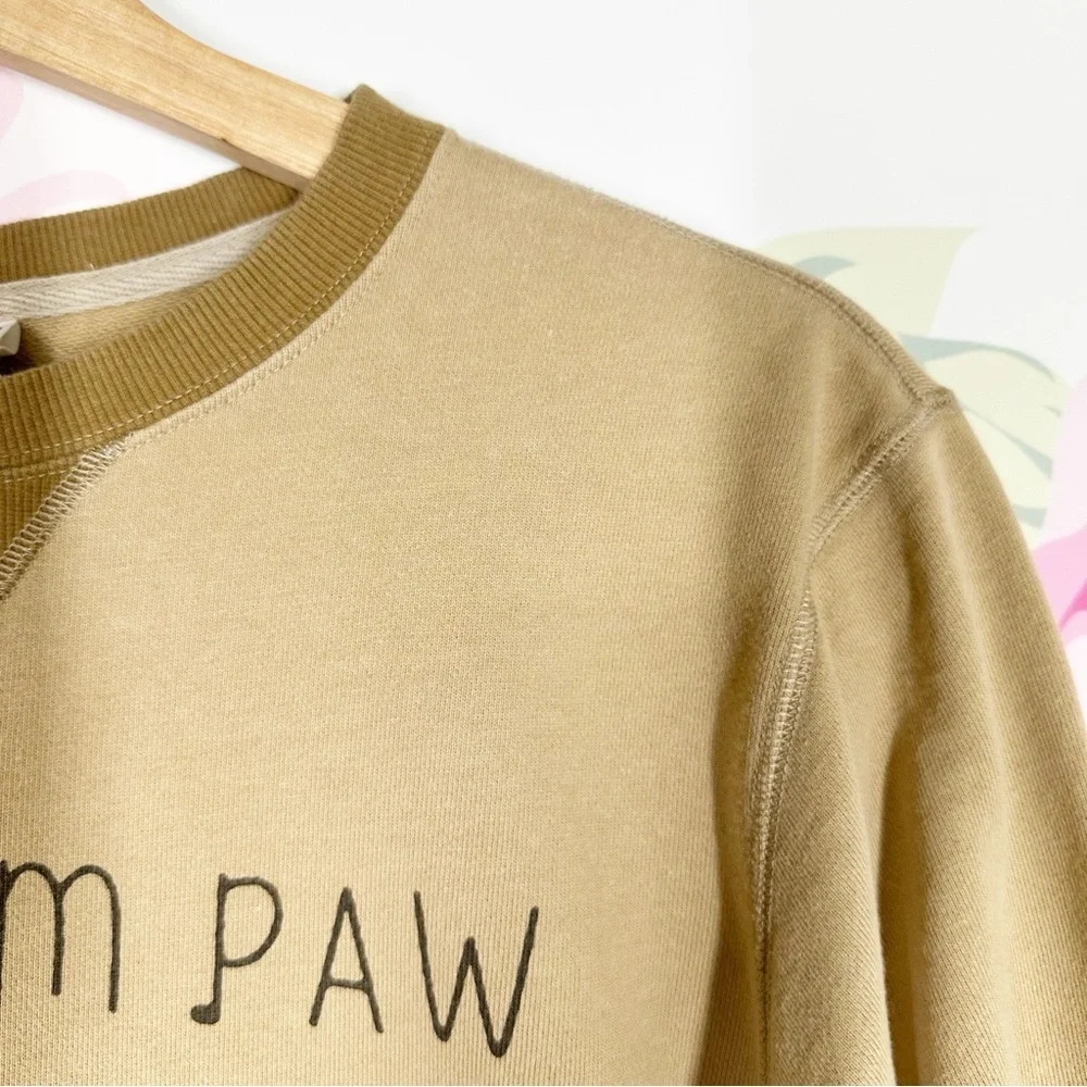 Uniqlo Peanuts Tan and Brown Crewneck with Snoopy Graphic Sweatshirt S - Picture 5 of 9